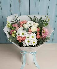 Букет цветов из:  Розы, Лизиантусы и Хризантемы #REPLACE_PRED# Варгаши