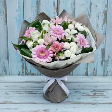 Букет цветов из:  Герберы, Альстромерии и Хризантемы в Варгаши