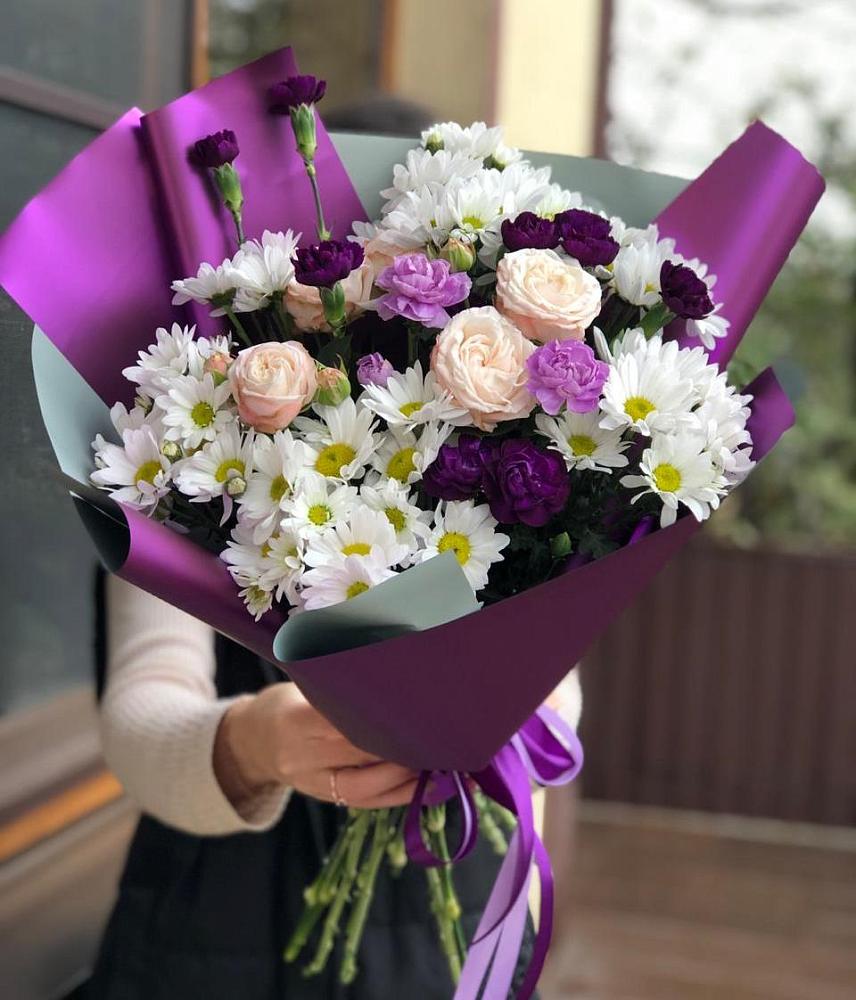 Букет цветов из: Хризантемы, Гвоздики и Розы в Варгаши