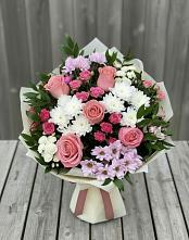 Букет цветов из:  Альстромерии, Гвоздики, Розы и Хризантемы #REPLACE_PRED# Варгаши