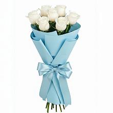 Букет 7 белых роз Проуд в Варгаши