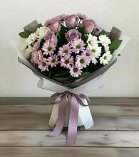 Букет цветов из:  Хризантемы и Розы #REPLACE_PRED# Варгаши