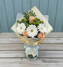 Букет цветов из:  Герберы, Розы и Хризантемы в Варгаши