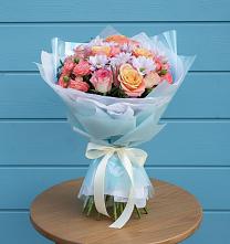 Букет цветов из:  Хризантемы и Розы в Варгаши