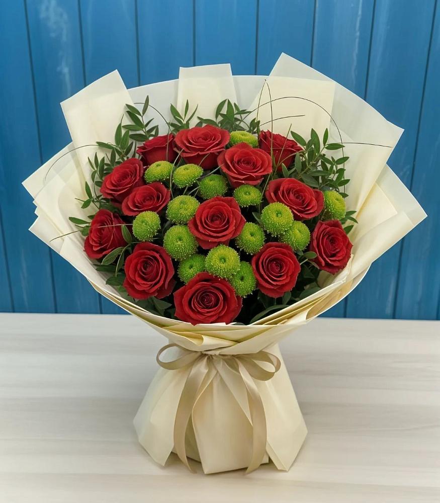 Букет цветов из: Розы и Хризантемы в Варгаши