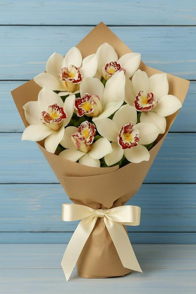 Букет цветов из: Орхидеи и Розы в Варгаши